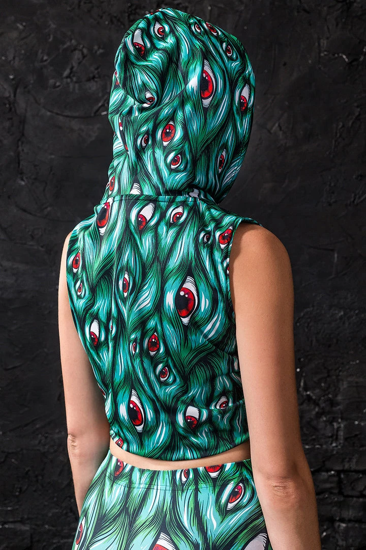 BAD INKA I See You Green Hooded Top Tops 4 BAD INKA I See You Green Hooded Top Tops