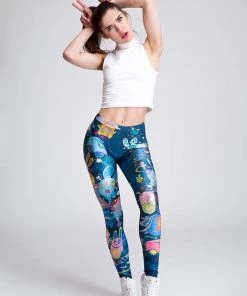 BAD INKA Rabbidelic Leggings (Blue)