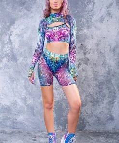 BADINKA Liquid Insect Biker Shorts Set