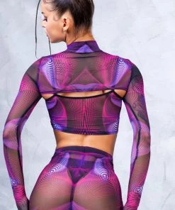 BADINKA Fluctuation Mesh 2 Piece Shrug Top