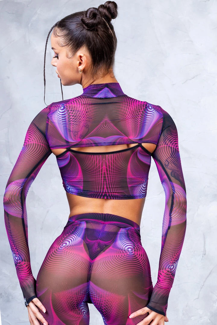 BADINKA Fluctuation Mesh 2 Piece Shrug Top 4 BADINKA Fluctuation Mesh 2 Piece Shrug Top