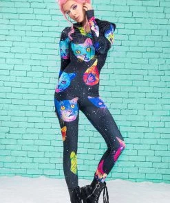 BADINKA Cosmic Kitties Fit Onesie Fit-Onesies