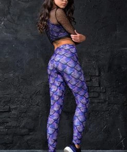 BAD INKA Purple Mermaid Leggings