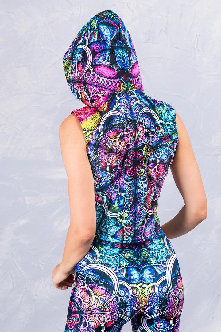 BAD INKA Blue Fractalz Hooded Top Tops 3 BAD INKA Blue Fractalz Hooded Top Tops