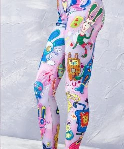 BADINKA Pink Rabbidelic Leggings