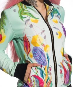 BAD INKA Fantasy Blossom Bomber Jackets