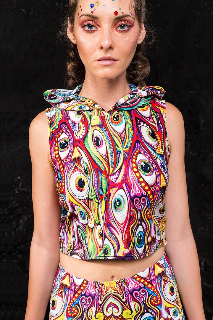 BAD INKA Tops Trippy Eyez Hooded Top 3 BAD INKA Tops Trippy Eyez Hooded Top