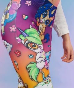 BADINKA Warm Leggings Cuteness Overload Warm Rainbow Leggings