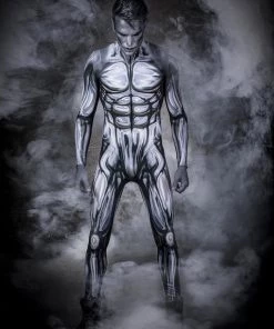 BADINKA Bodysuits Silver Man Costume