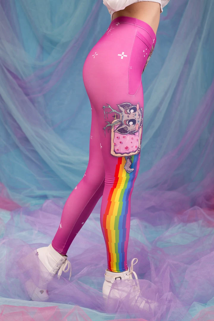 BADINKA Schizo Cat Warm Leggings (Pink) 3 BADINKA Schizo Cat Warm Leggings (Pink)