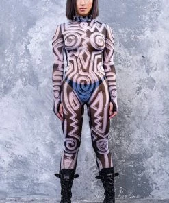 BADINKA The Tribe Is Calling Dark Full Mesh Costume RAVE GEAR