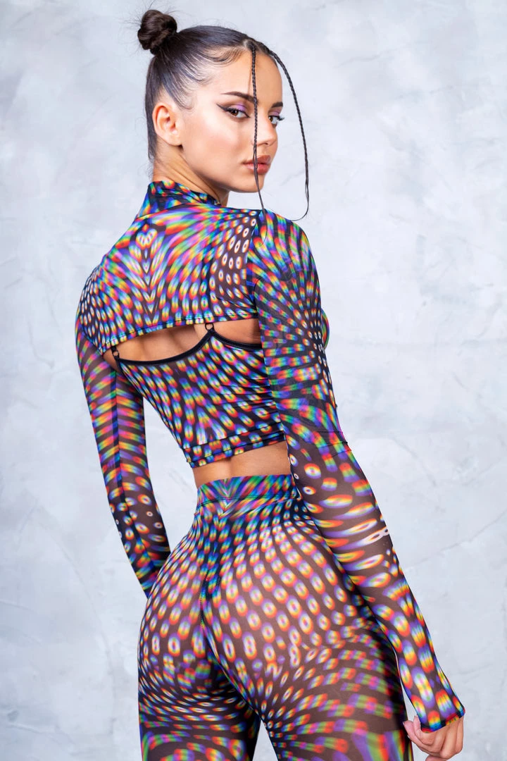 BADINKA Pulsar Mesh 2 Piece Shrug Top NEW 4 BADINKA Pulsar Mesh 2 Piece Shrug Top NEW