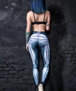 BAD INKA Mechanical Leggings Cyan
