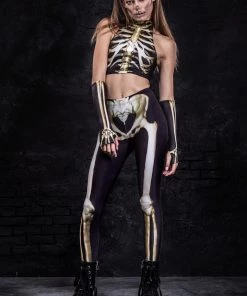 BADINKA Graveyard Skeleton Leggings
