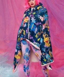 BADINKA Rabbidelic Hoodie Blanket (Blue) Hoodie Blankets