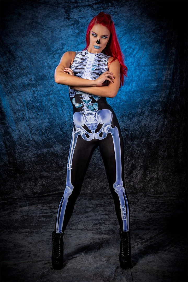 BADINKA Full Bodysuits X-Ray Skeleton Sleeveless Costume 4 BADINKA Full Bodysuits X-Ray Skeleton Sleeveless Costume