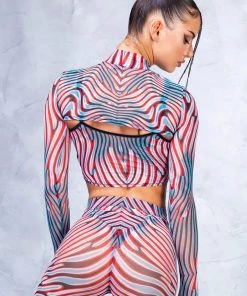 BADINKA Iris Mesh 2 Piece Shrug Top NEW