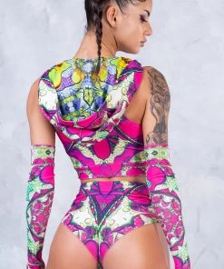 BADINKA NEW Inflorescence Long Belt Hooded Top