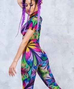 BADINKA NEW Unlikely Jungle Strapped Full Bodysuit