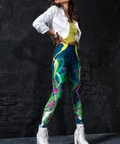 BAD INKA Riot Green Leggings
