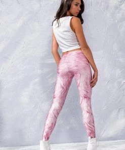 BADINKA Pink Furr Leggings