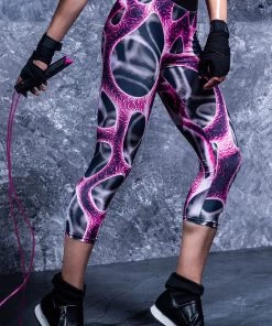 BADINKA Magenta Braincell Capri Leggings