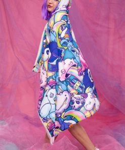 BADINKA Sick Of You Hooded Blanket (Blue) Hoodie Blankets