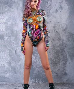 BADINKA Bedouin Black Mesh Bodysuit