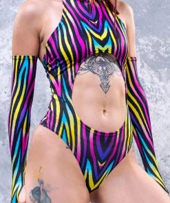 BADINKA RAVE GEAR Alluring Cut Out Bodysuit
