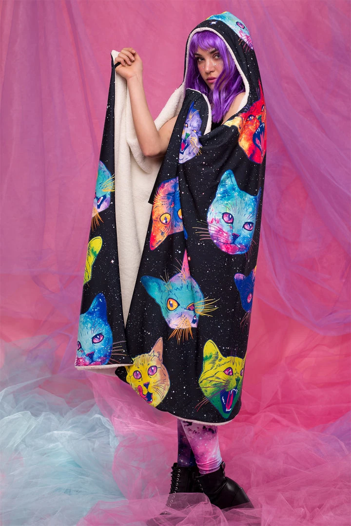 BADINKA Cosmic Kitties Hoodie Blanket 3 BADINKA Cosmic Kitties Hoodie Blanket