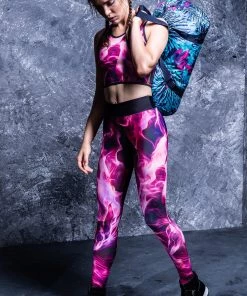 BADINKA High Waist Leggings Magenta Fog Hw Leggings