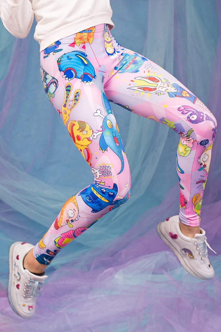 BADINKA Rabbidelic Warm Leggings (Pink) 5 BADINKA Rabbidelic Warm Leggings (Pink)