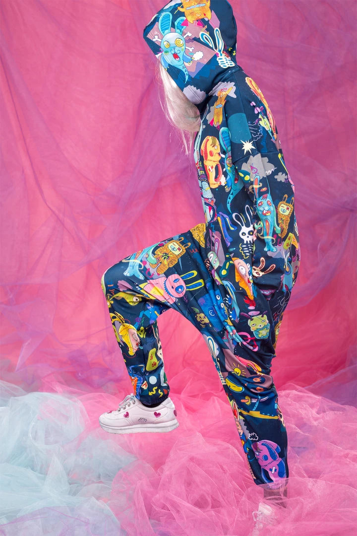 BADINKA Blue Rabbidelic Onesie Onesies 6 BADINKA Blue Rabbidelic Onesie Onesies