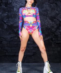 BADINKA Psy Hibiscus HW Shorts NEW 9 BADINKA Psy Hibiscus HW Shorts NEW