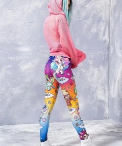 BADINKA Cuteness Overload Rainbow Leggings