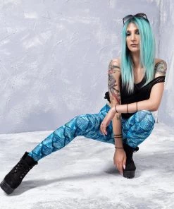 BADINKA Blue Mermaid Leggings