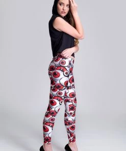 BAD INKA Eyeballz Red Leggings