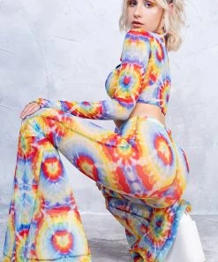 BADINKA NEW Tie Dye Sleeved Crossed Mesh Top 8 BADINKA NEW Tie Dye Sleeved Crossed Mesh Top