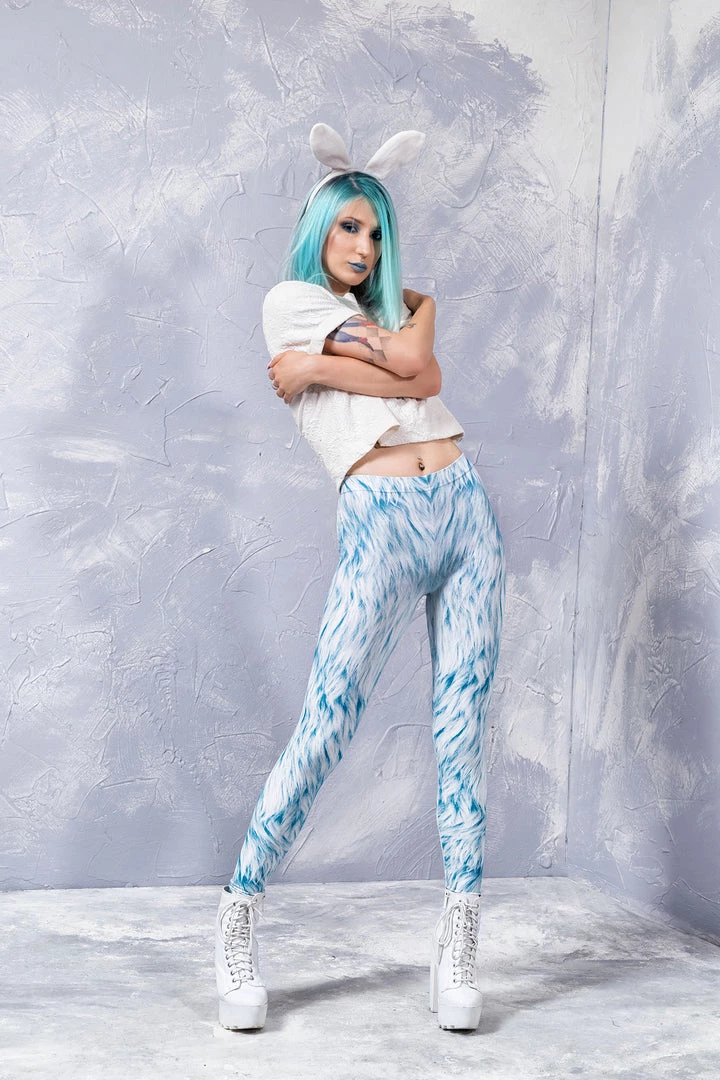 BADINKA Blue Furr Leggings 5 BADINKA Blue Furr Leggings