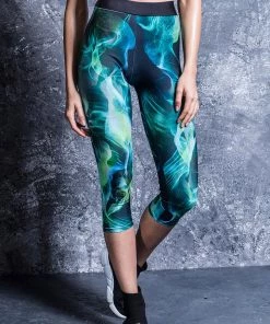 BADINKA Green Fog Capri Leggings