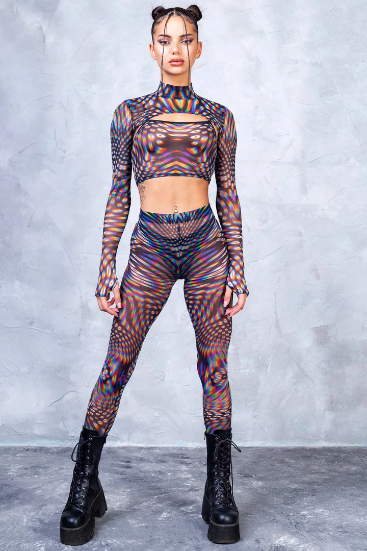 BADINKA Pulsar Mesh 2 Piece Shrug Top NEW 5 BADINKA Pulsar Mesh 2 Piece Shrug Top NEW