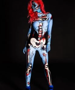 BADINKA Blue Pop Art Costume Full Bodysuits