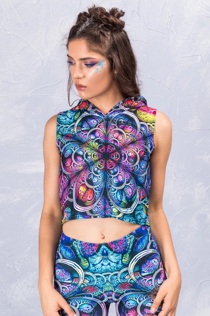 BAD INKA Blue Fractalz Hooded Top Tops 5 BAD INKA Blue Fractalz Hooded Top Tops