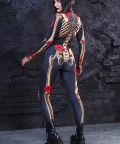 BADINKA Full Bodysuits La Muerta Skeleton Costume