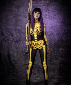 BADINKA Golden Skeleton Costume
