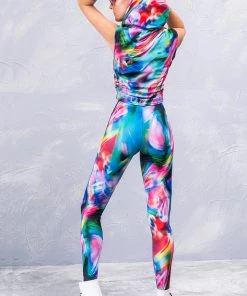 BAD INKA Tops Liquid Abstract Hooded Top