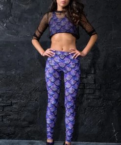 BAD INKA Purple Mermaid Leggings