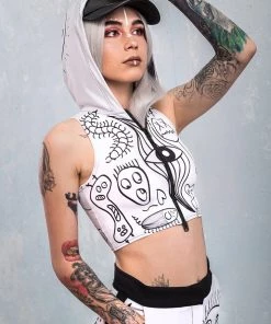 BADINKA Ugley Hooded Zippy Top Tops