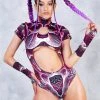BADINKA NEW Vapor Trance Red Keyhole Bodysuit