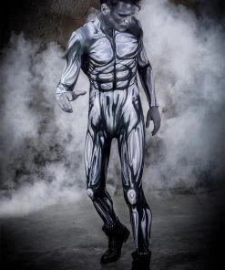 BADINKA Bodysuits Silver Man Costume